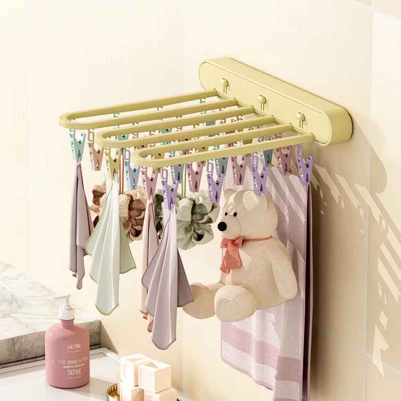 sechoir a linge jaune