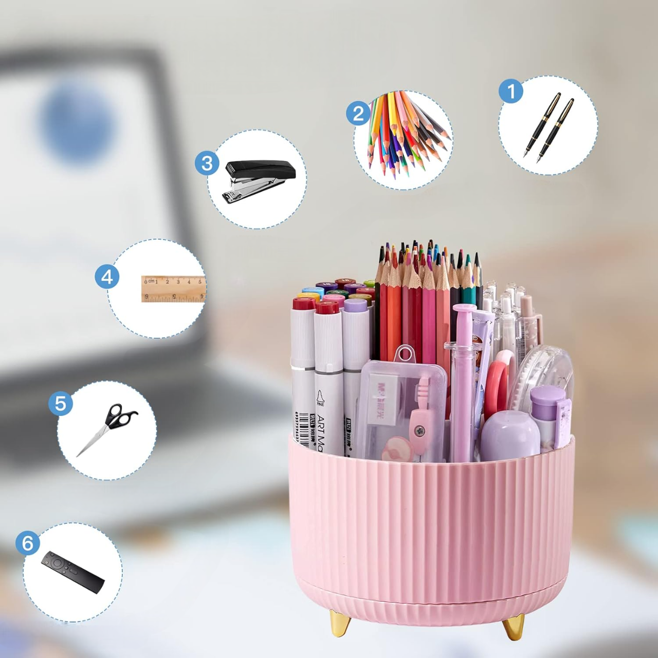 Porte Stylo - DesktopOrganizer™ - Rose